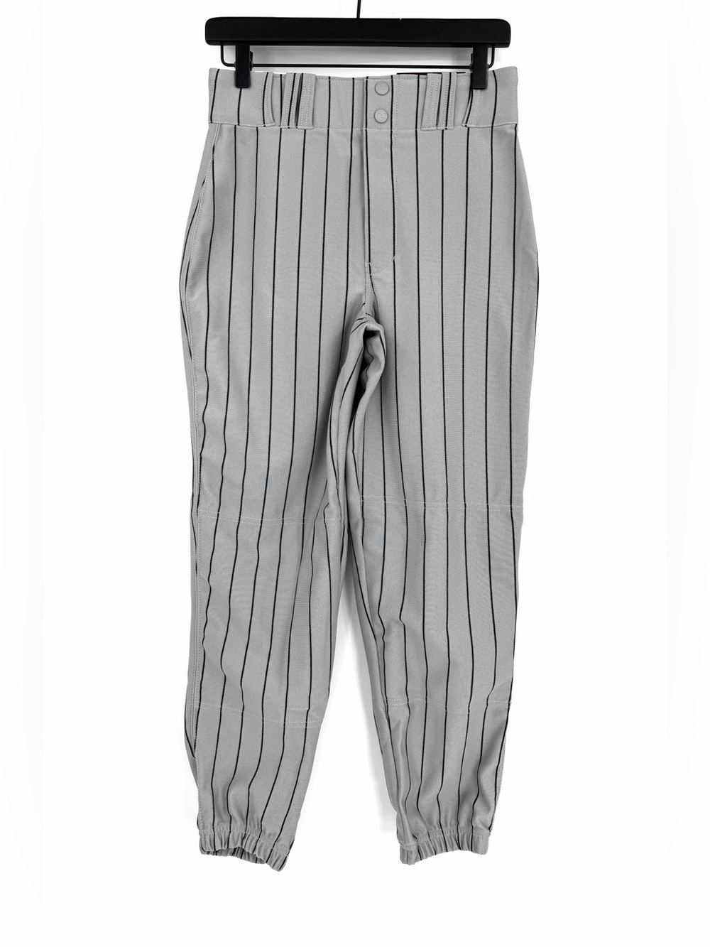 NWT CHAMPRO Baseball Jogger Pant Grey Black Pinstripe Adult S